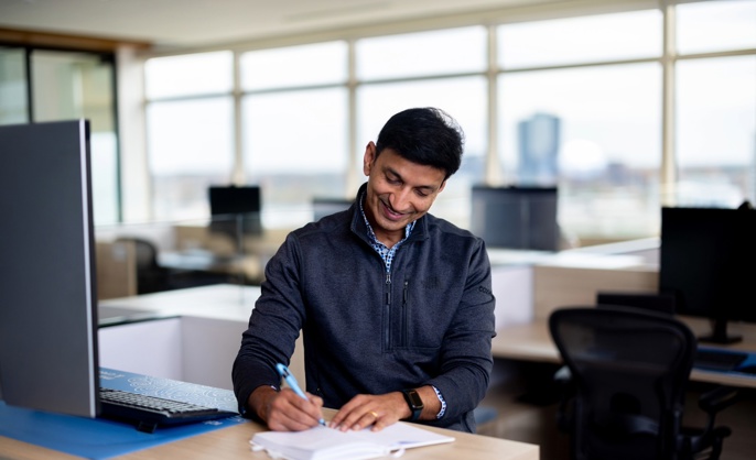 Cox employee writing