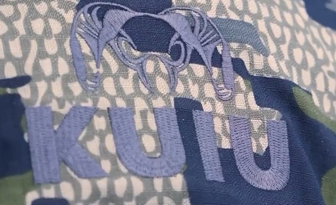 a close up of a camouflage jacket