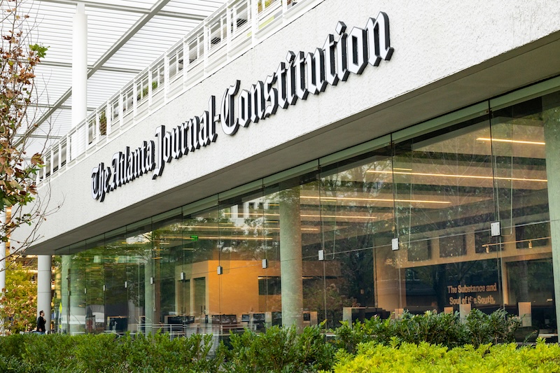 a building with a sign on the side