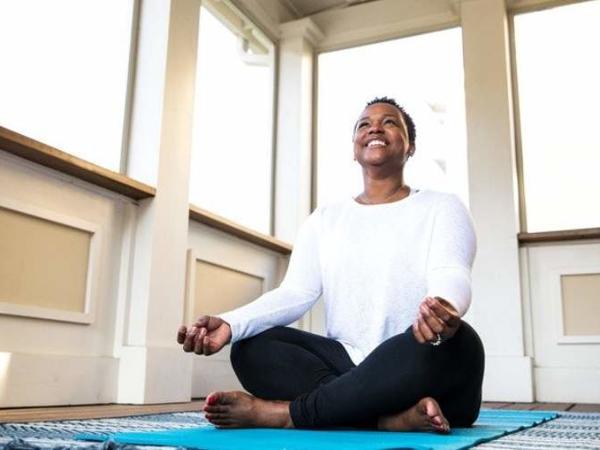 Cox Automotive employee Cox Tish Harrison practicing yoga