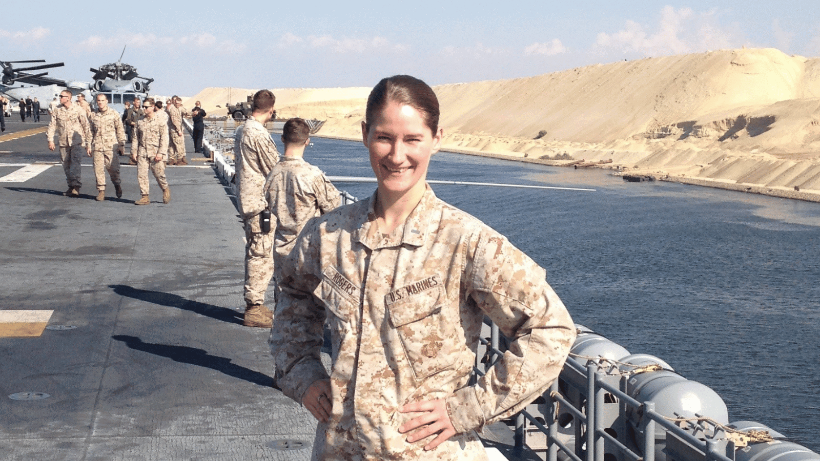 Kate Rogers Cox employee in marines uniform