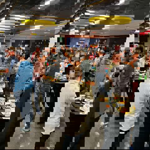 Cox employees having a party
