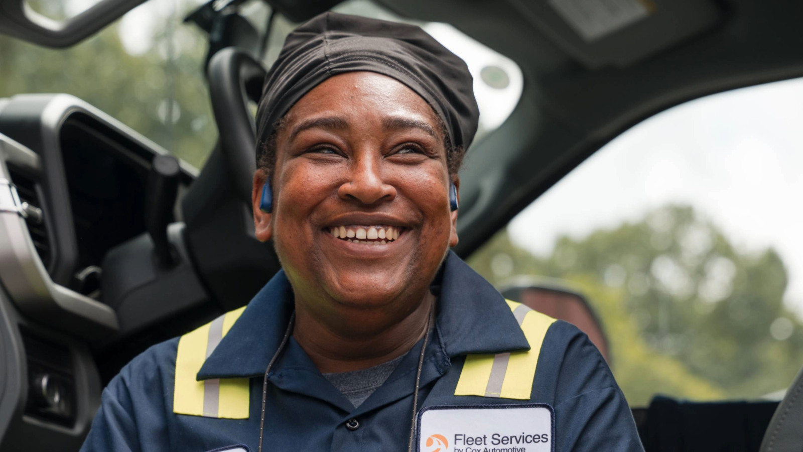 a person in a uniform smiling