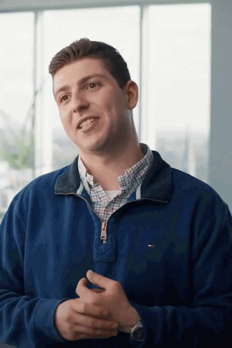 RapidScale Employee being interviewed on camera