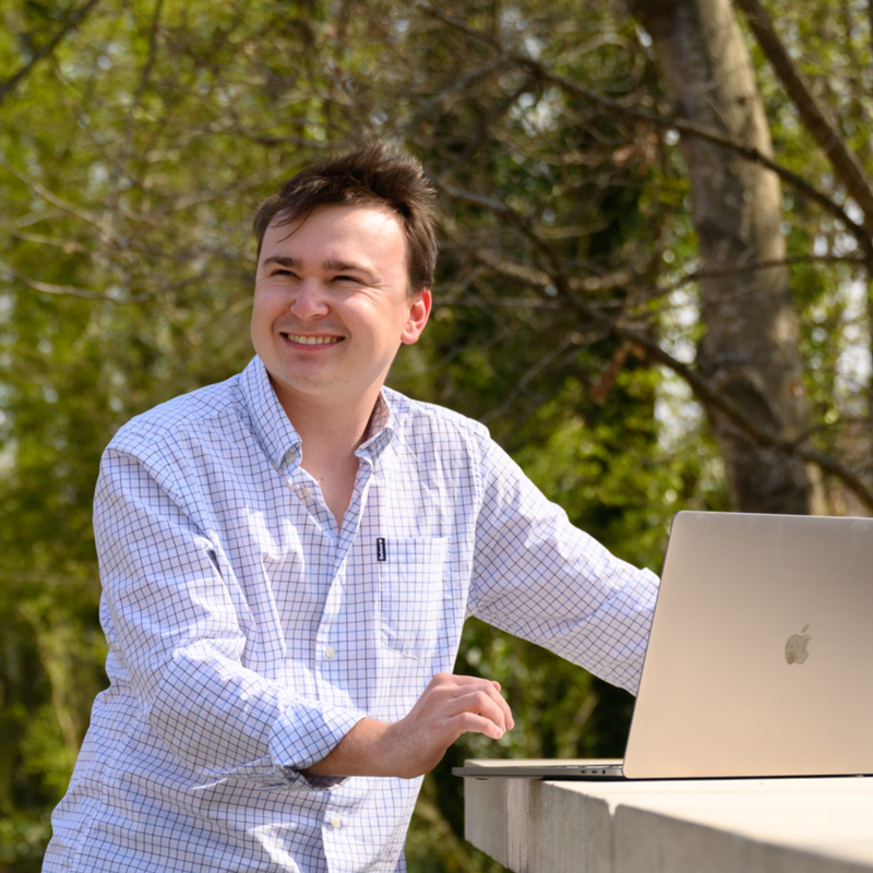Cox employee smiling