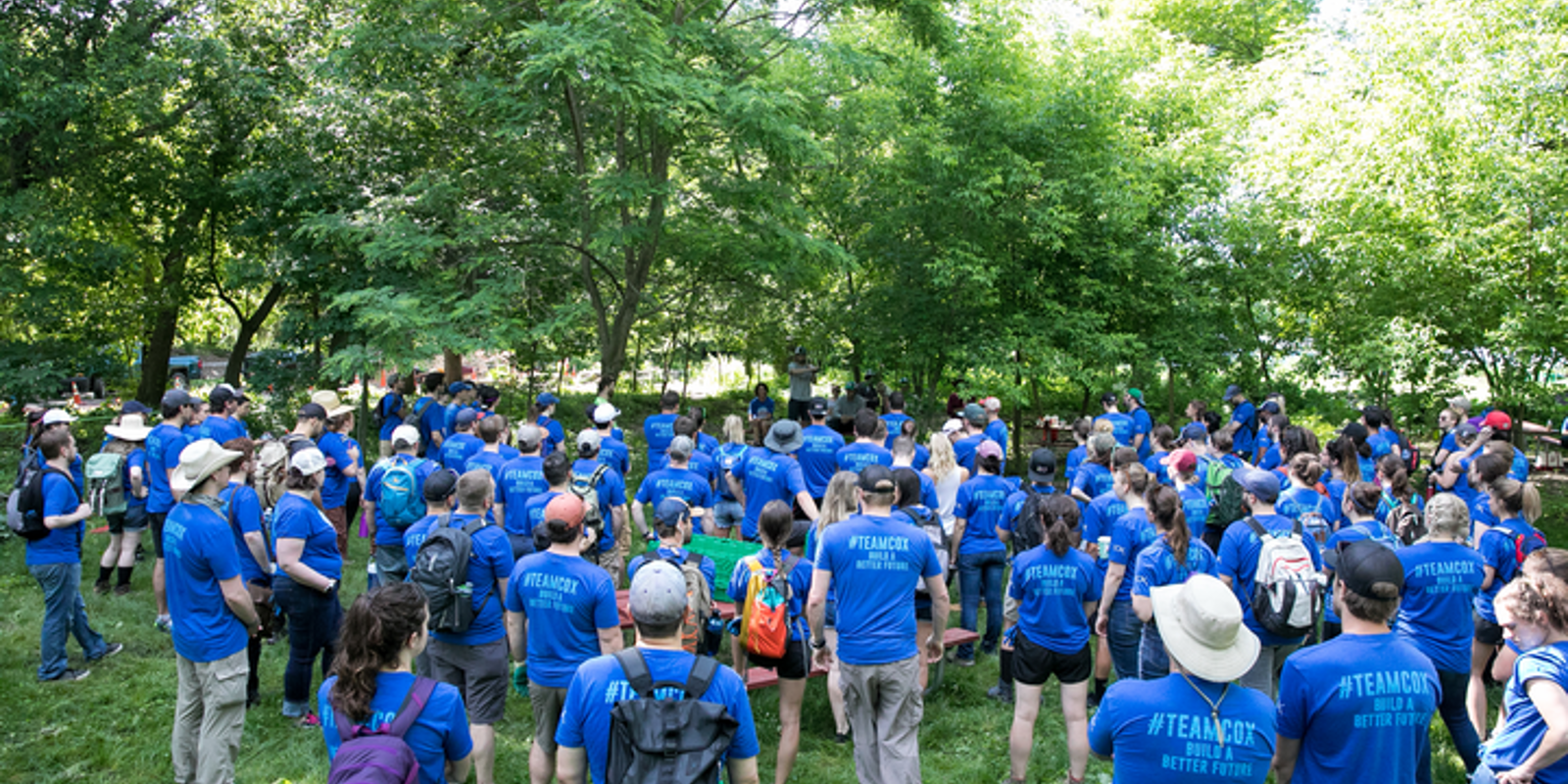 Cox Employees volunteering outdoors