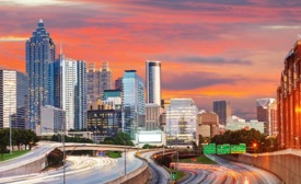 the Atlanta city skyline