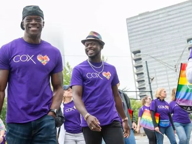 Cox employees at the Atlanta Pride Parade