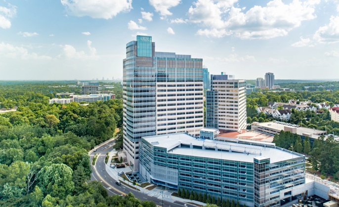 Ariel view of the Cox headquarters in Atlanta