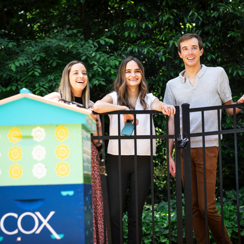 COX employees at the Cox bee hives