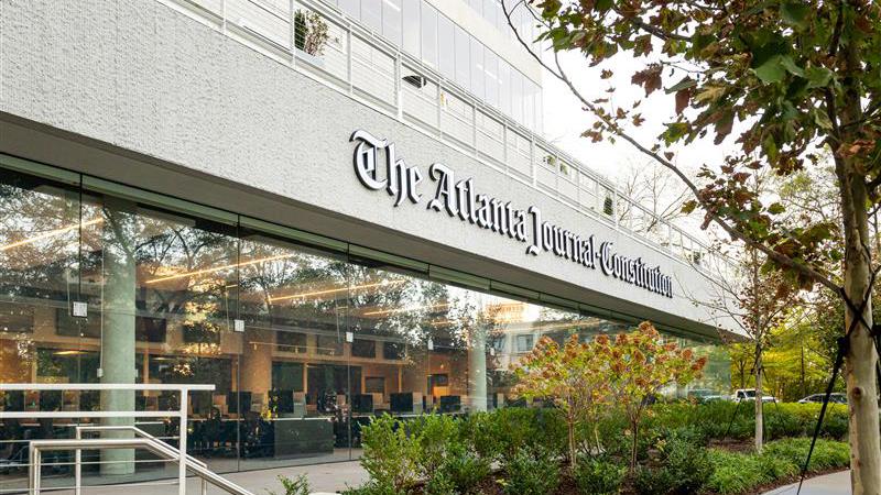 a building with a sign on the front