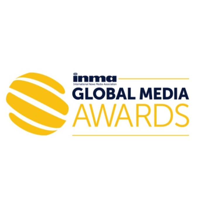 a logo for a global media awards